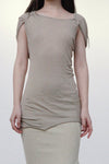 Marc le bihan shoulder lace -off asymmetric short sleeve top 2860 Tilleul